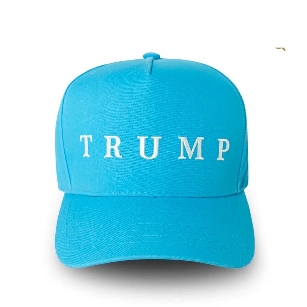 Limited Neon Blue Trump Hat 2024 Snapback Cali Fame Cap Authentic MAGA Turquoise